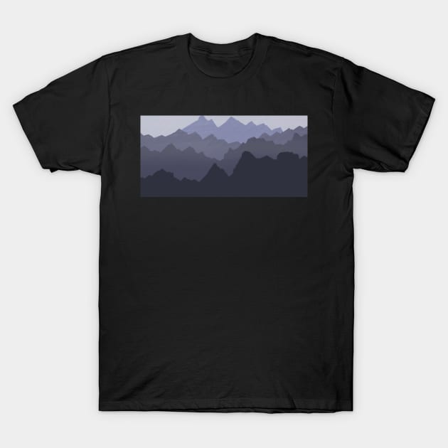 Purple Mountains T-Shirt by monitdesign